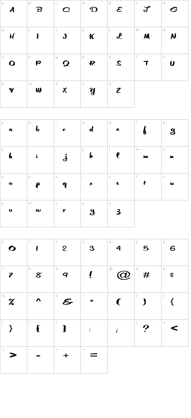 FZ HAND 10 MANGLED EX character map