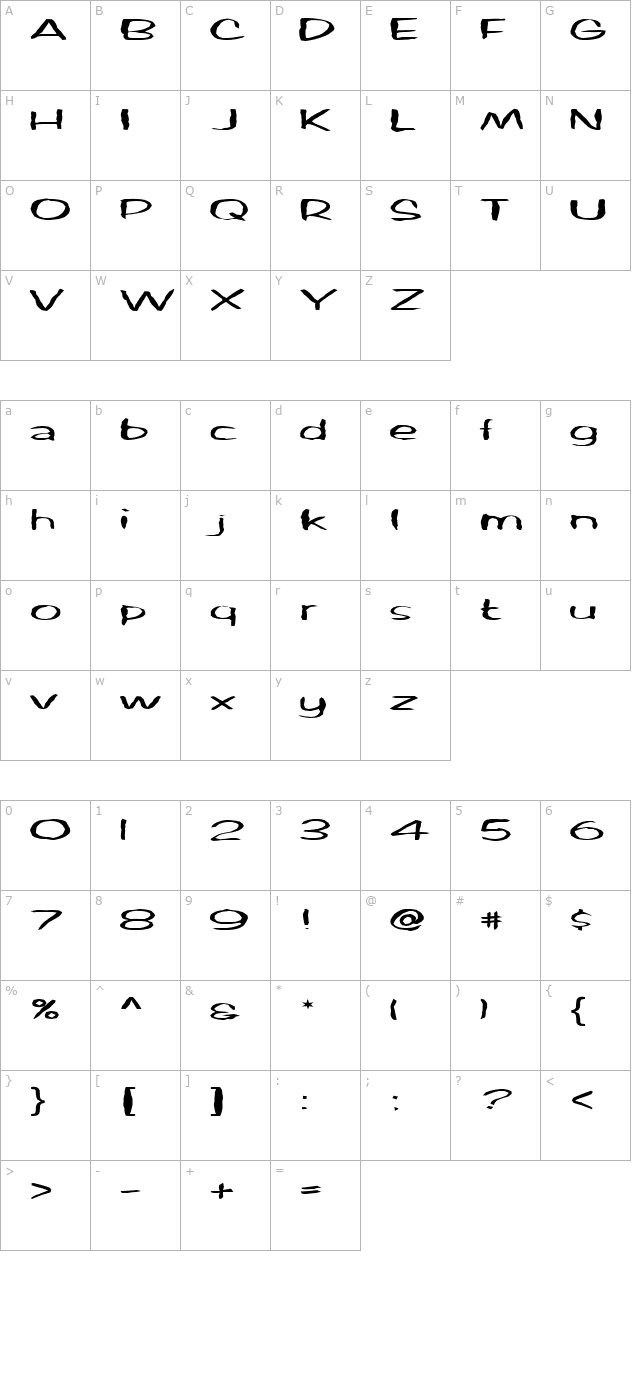 FZ HAND 2 MANGLED EX character map