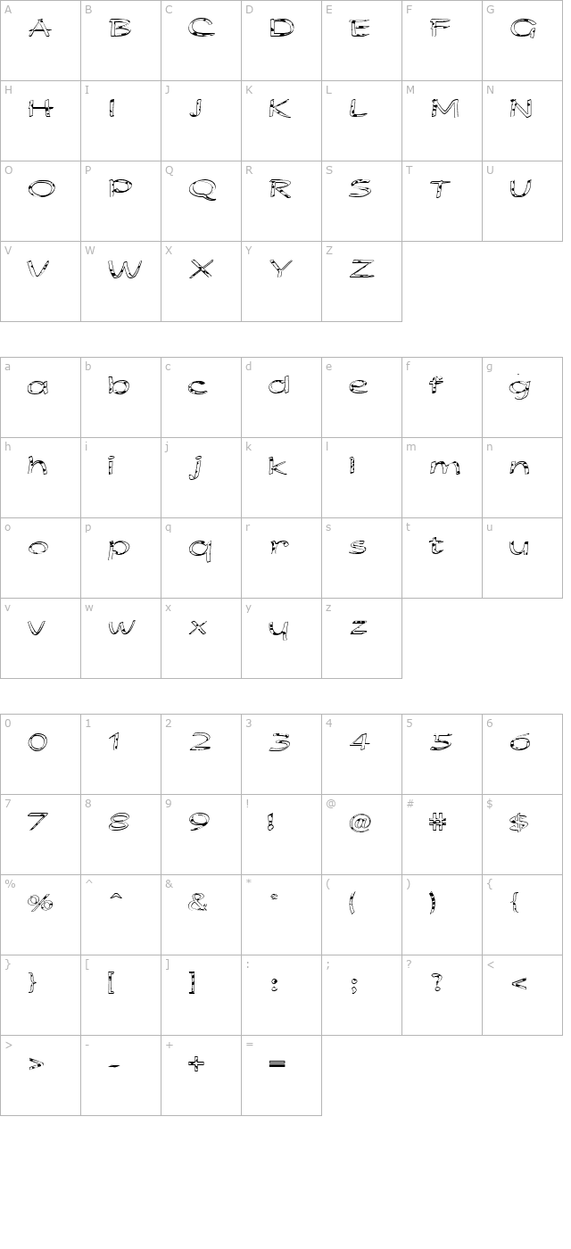 FZ HAND 21 SPOTTED EX character map