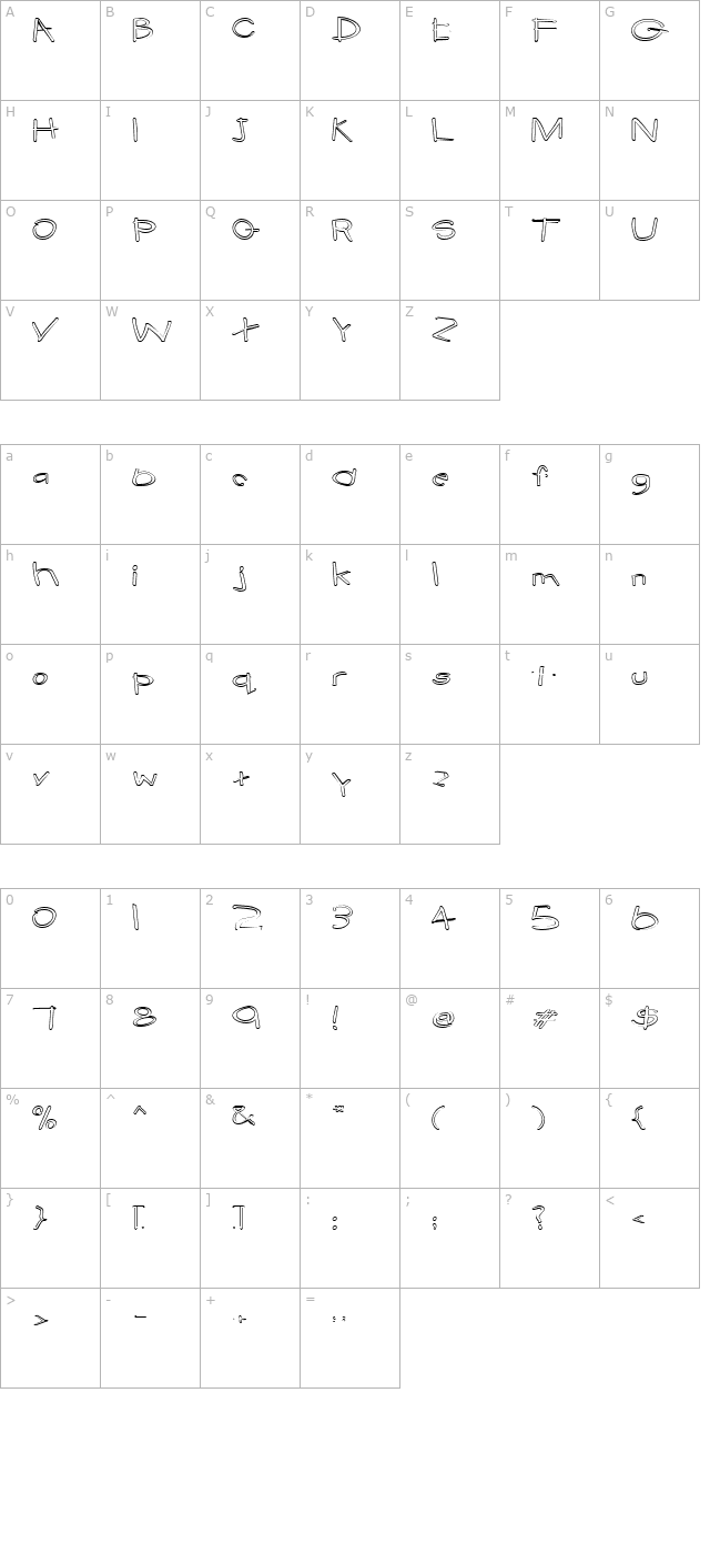 FZ HAND 22 HOLLOW EX character map