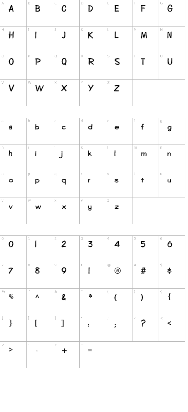 fz-hand-7-contour character map