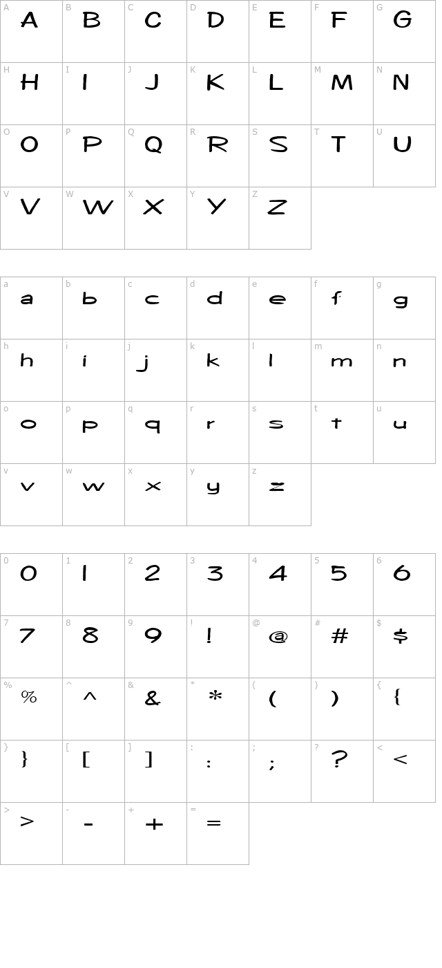 fz-hand-7-ex character map