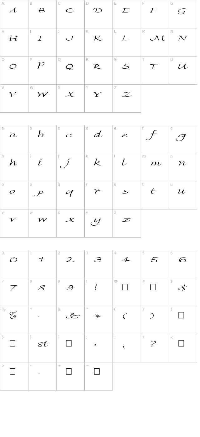 fz-hand-8-ex character map