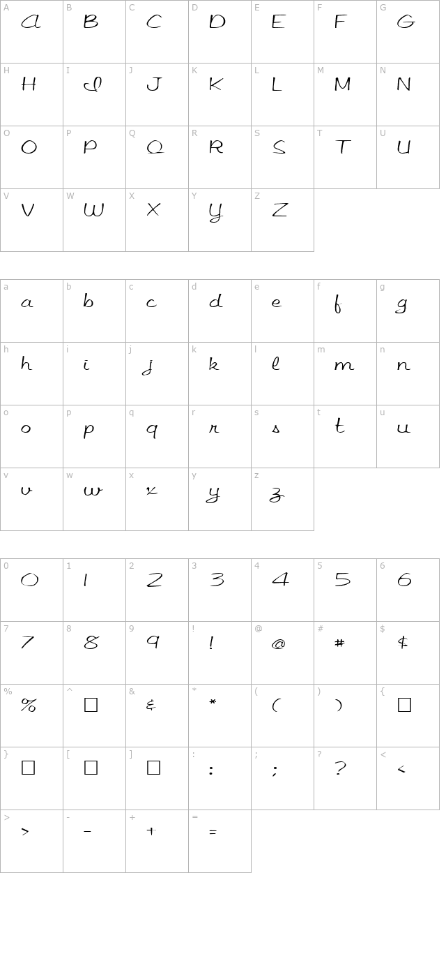 FZ SCRIPT 15 EX character map