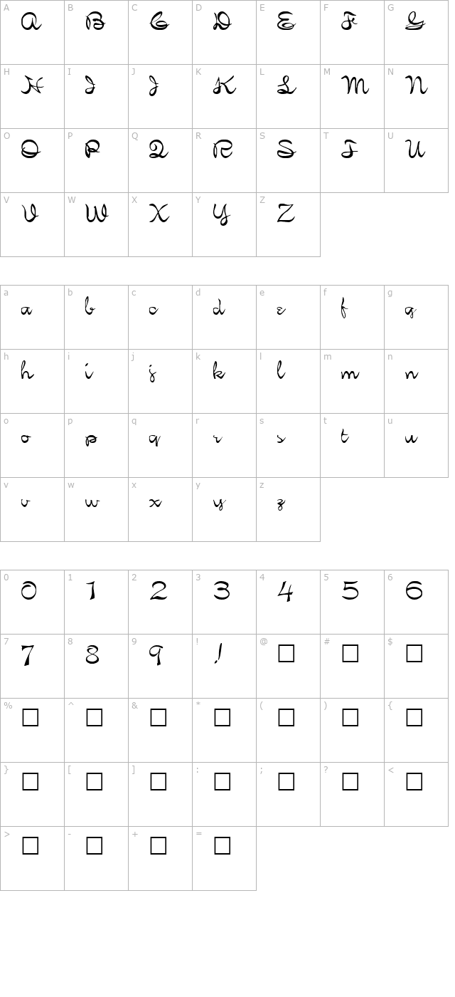 FZ SCRIPT 21 EX character map