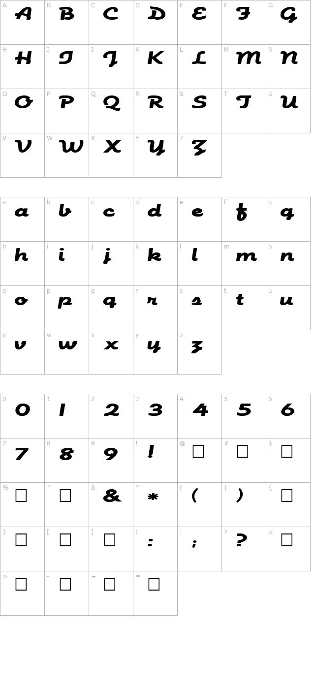 fz-script-23-ex character map