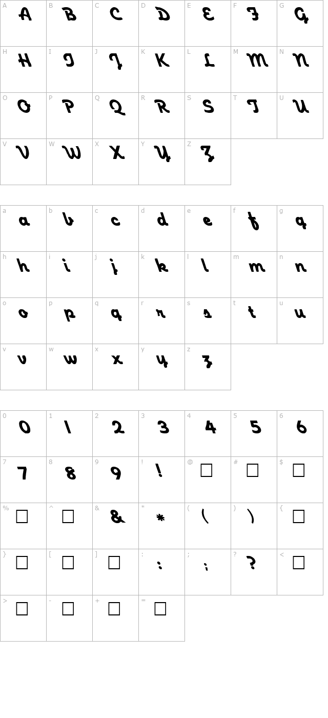 fz-script-23-lefty character map