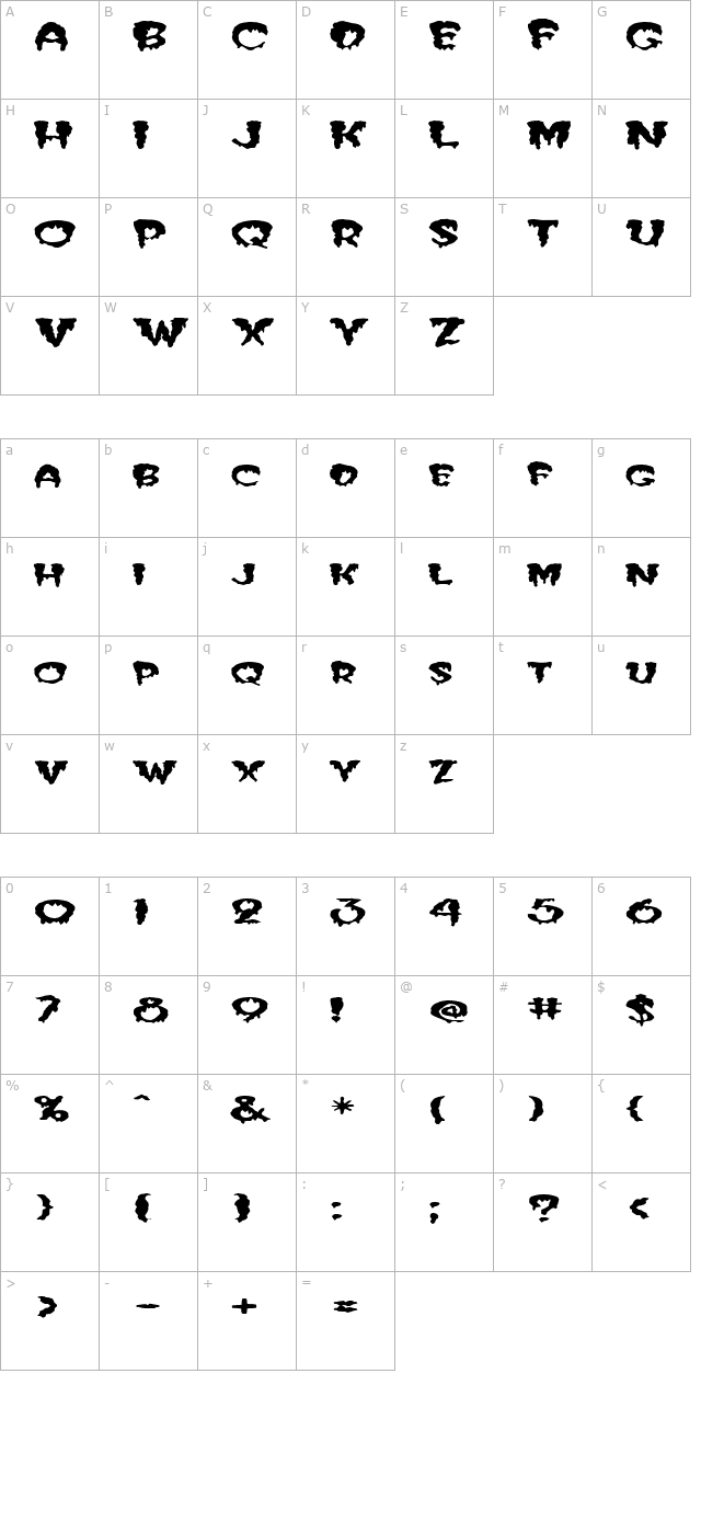 fz-unique-10-mangled-ex character map