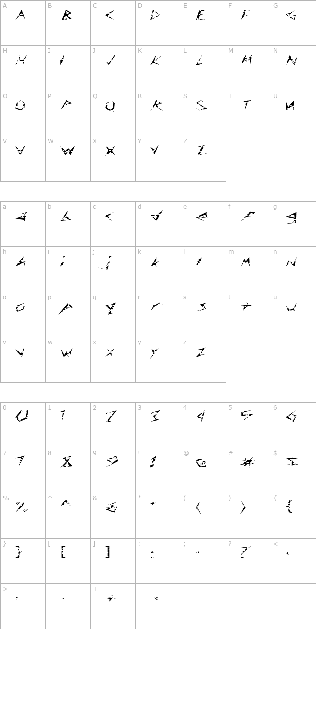 fz-unique-17-holey-ex character map