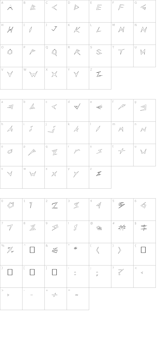 fz-unique-17-hollow-ex character map