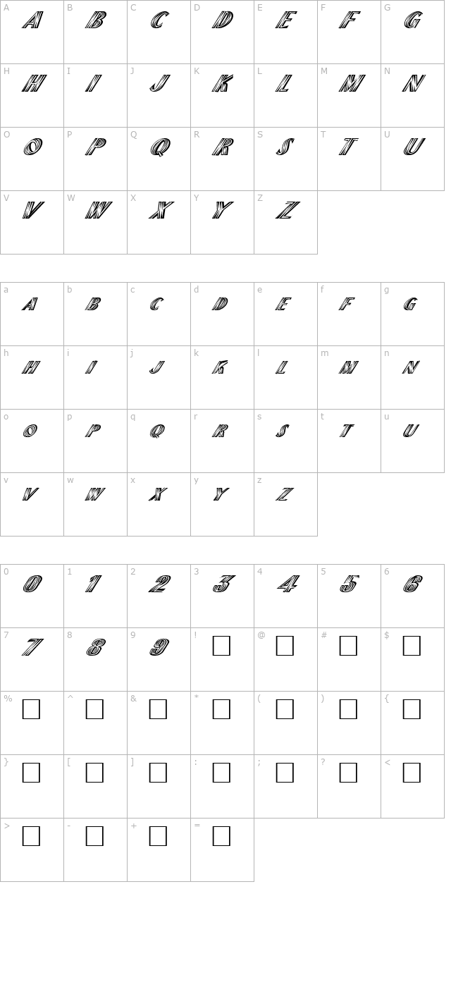 fz-unique-2-italic character map