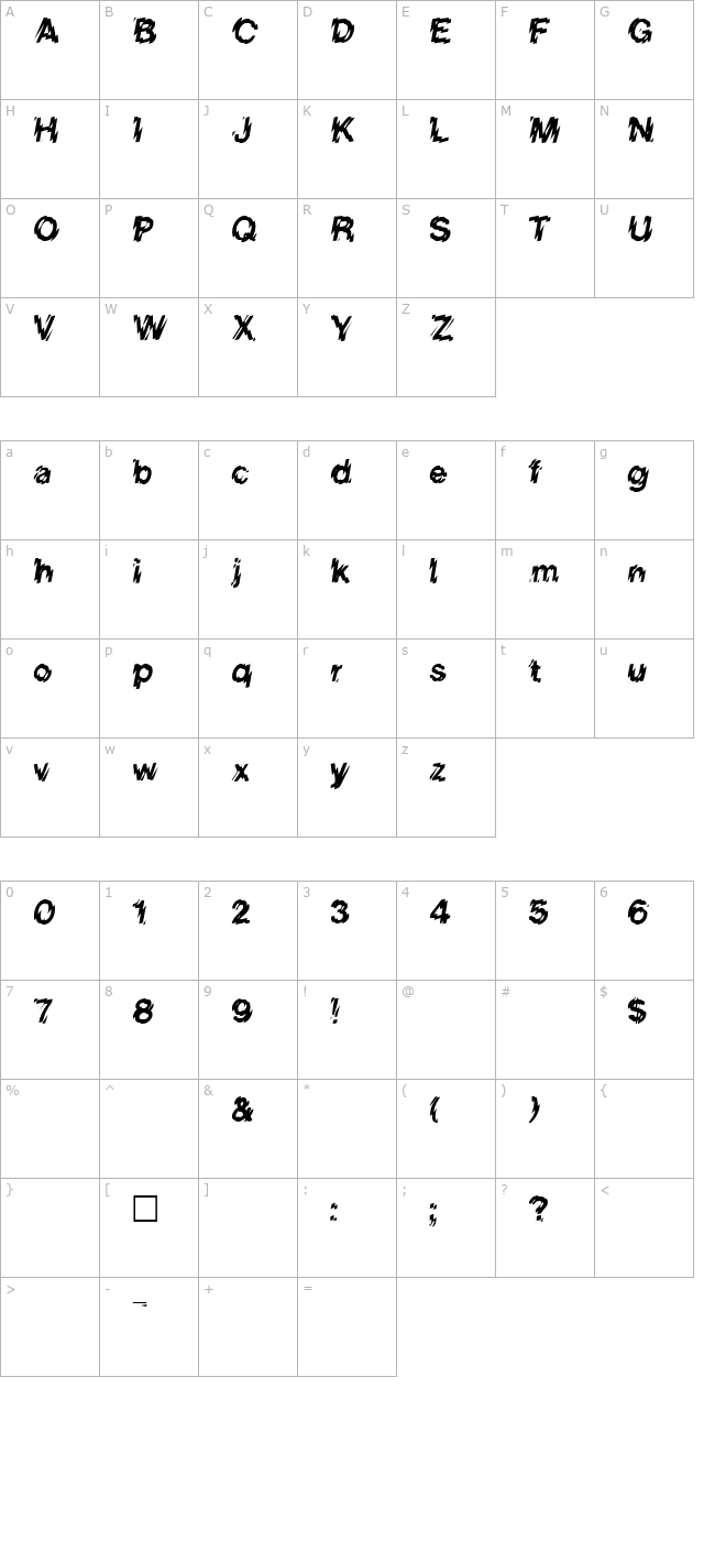 FZ UNIQUE 20 character map