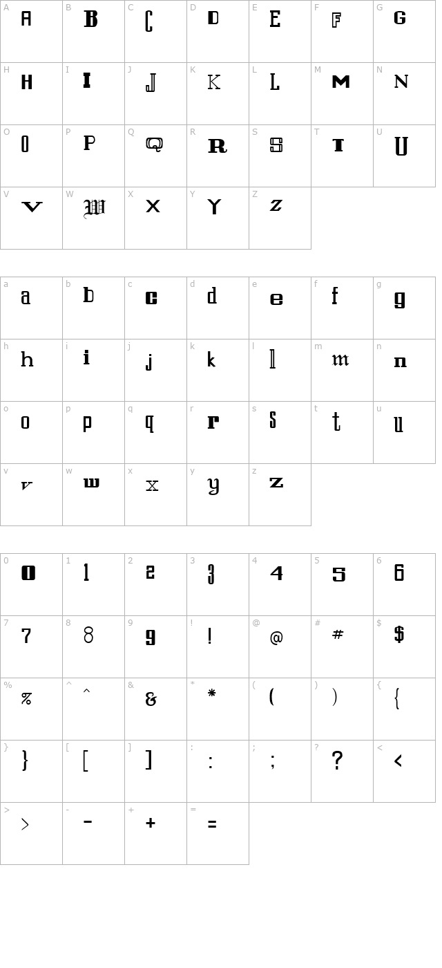 fz-unique-24 character map