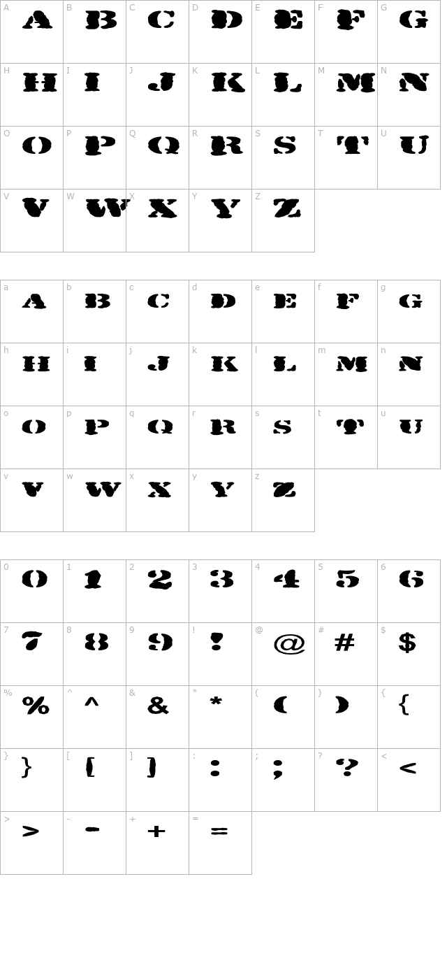 fz-unique-25-mangled-ex character map