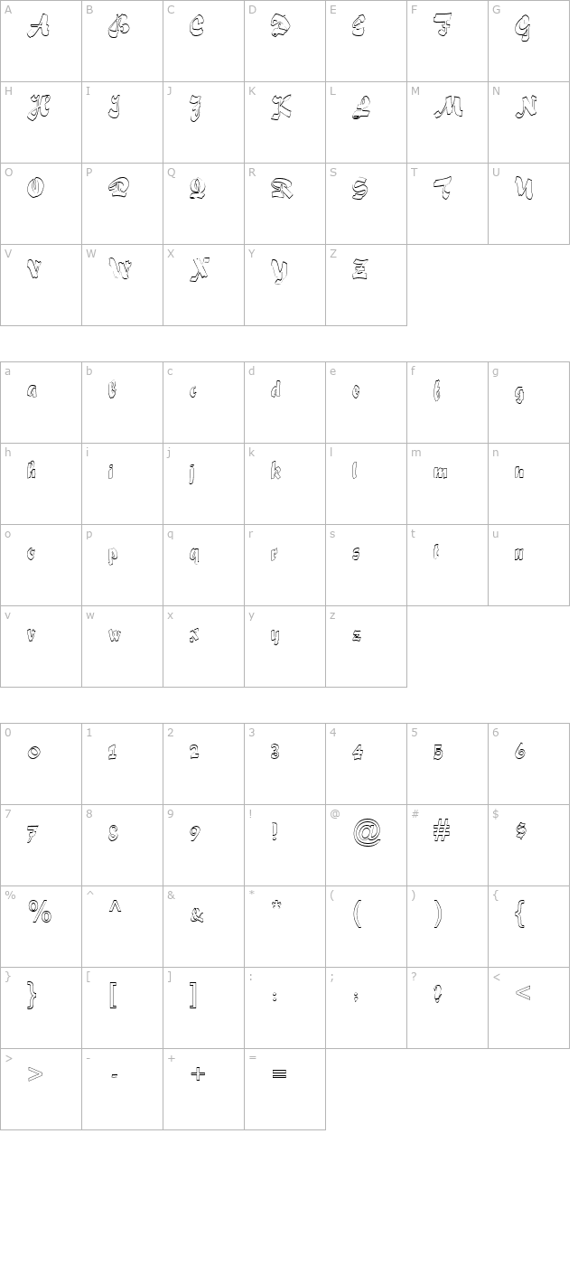 fz-unique-33-hollow character map