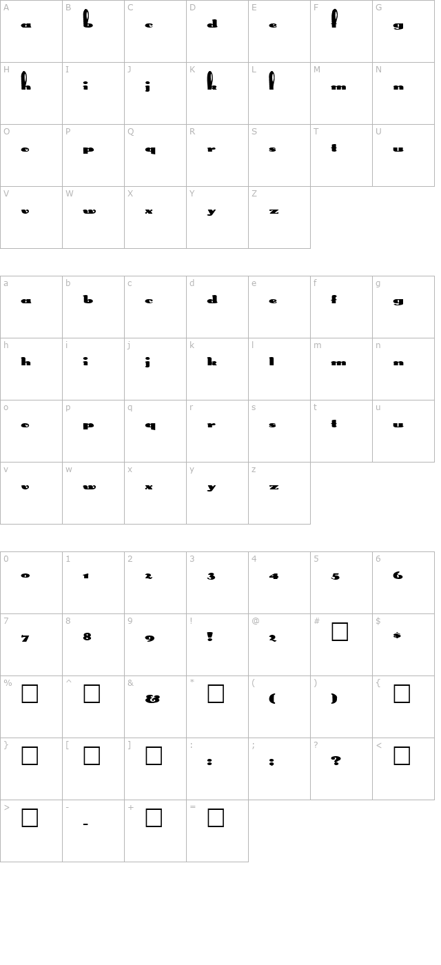 fz-unique-41-ex character map