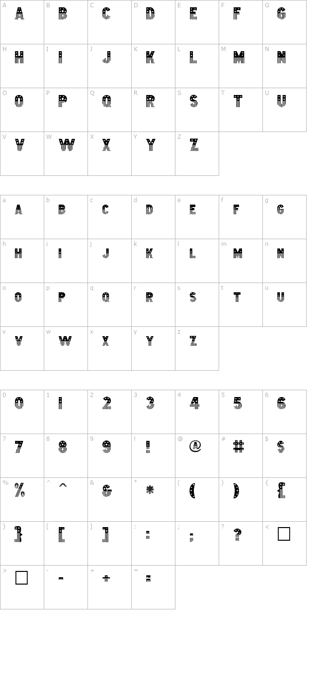 FZ UNIQUE 44 character map