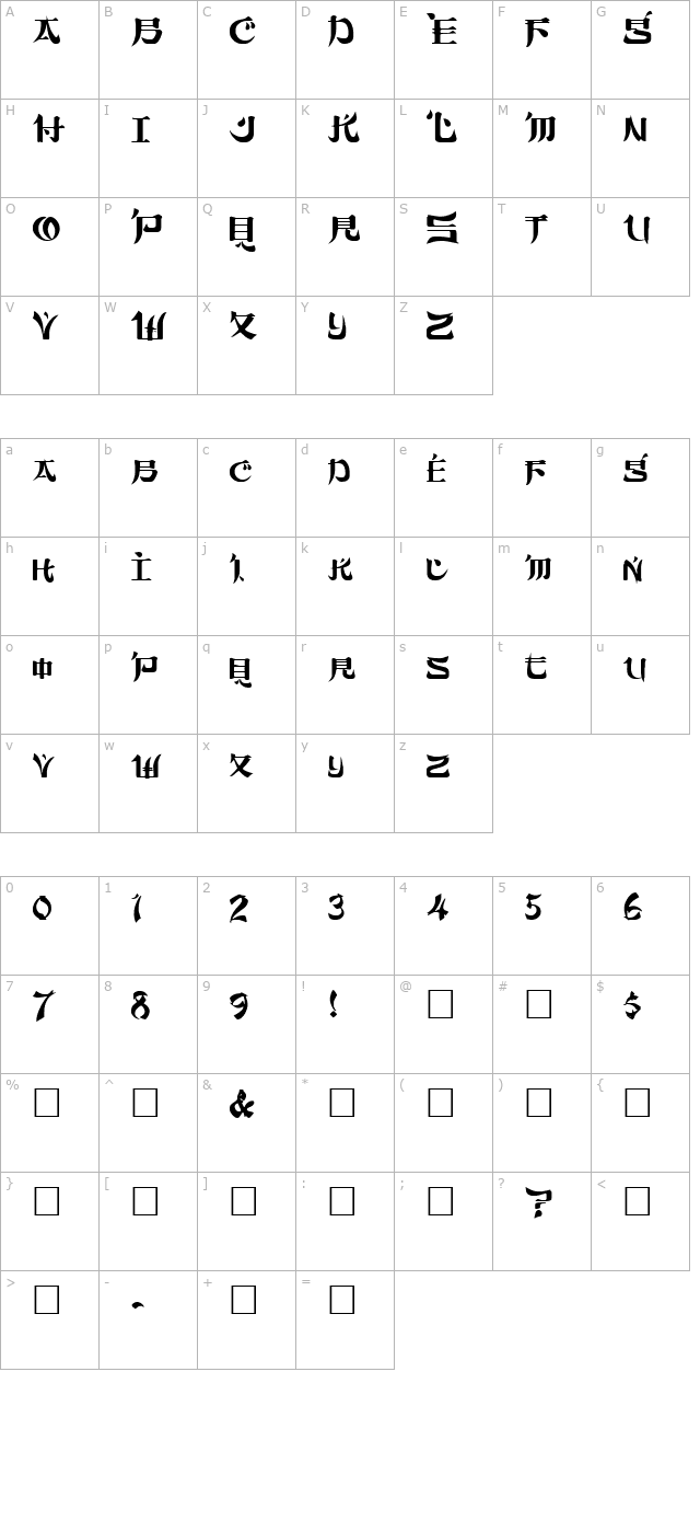 fz-unique-46 character map