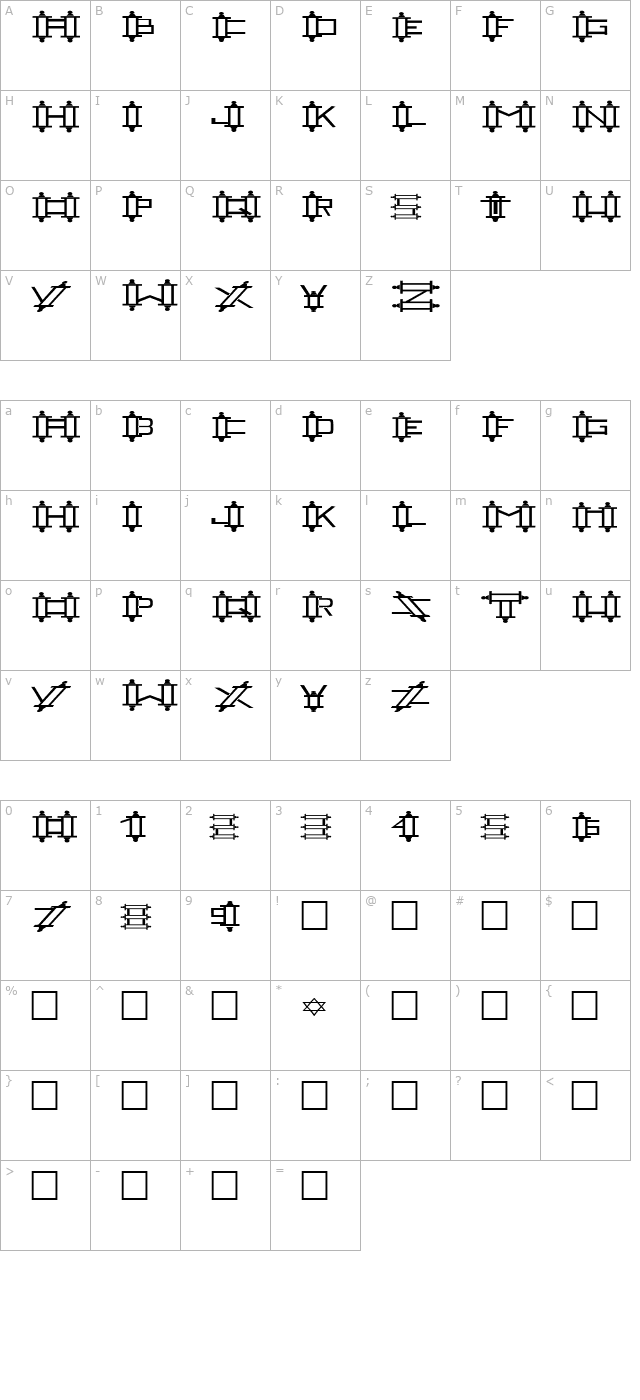 fz-unique-47-ex character map