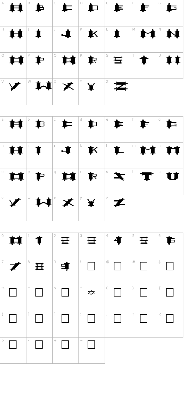 fz-unique-48-ex character map