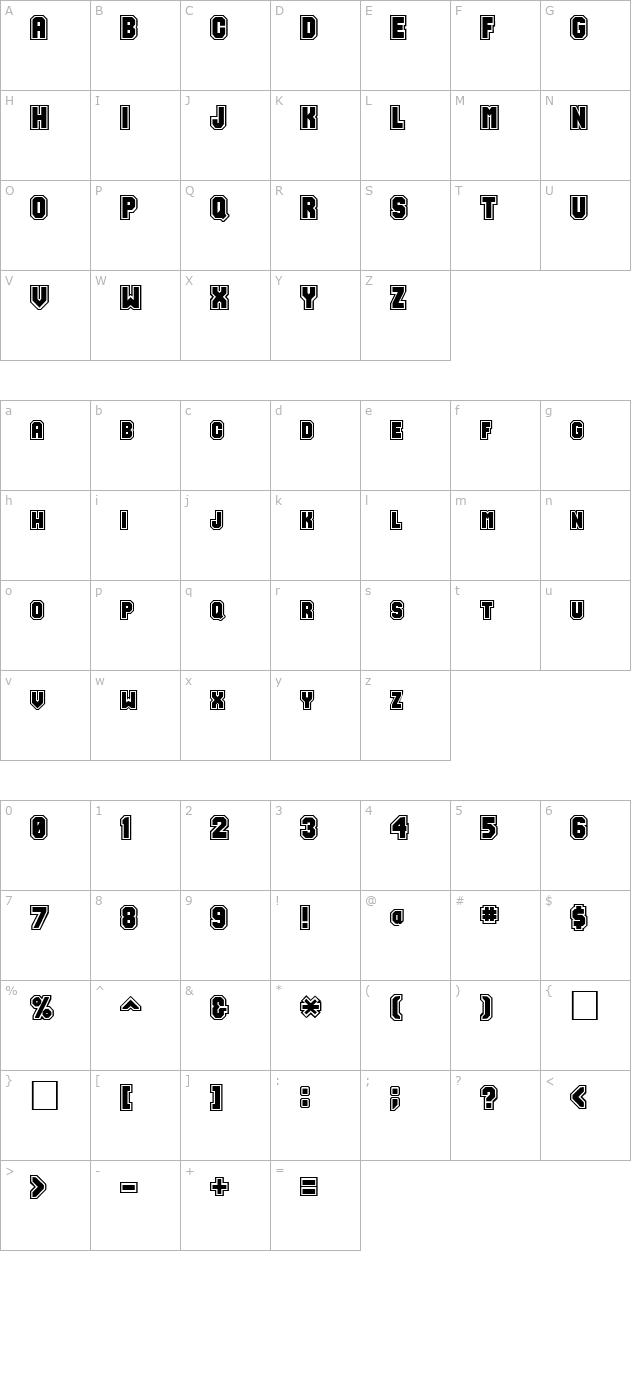 FZ UNIQUE 49 character map