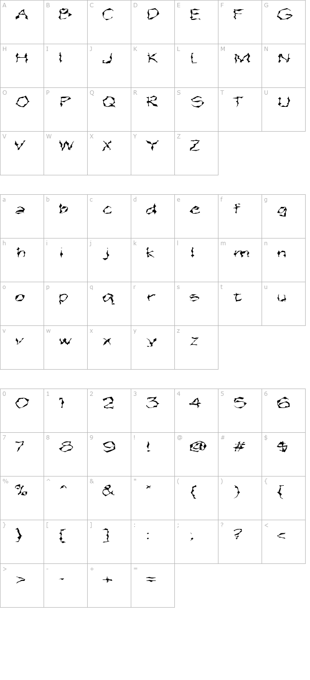 fz-wacky-15-ex character map