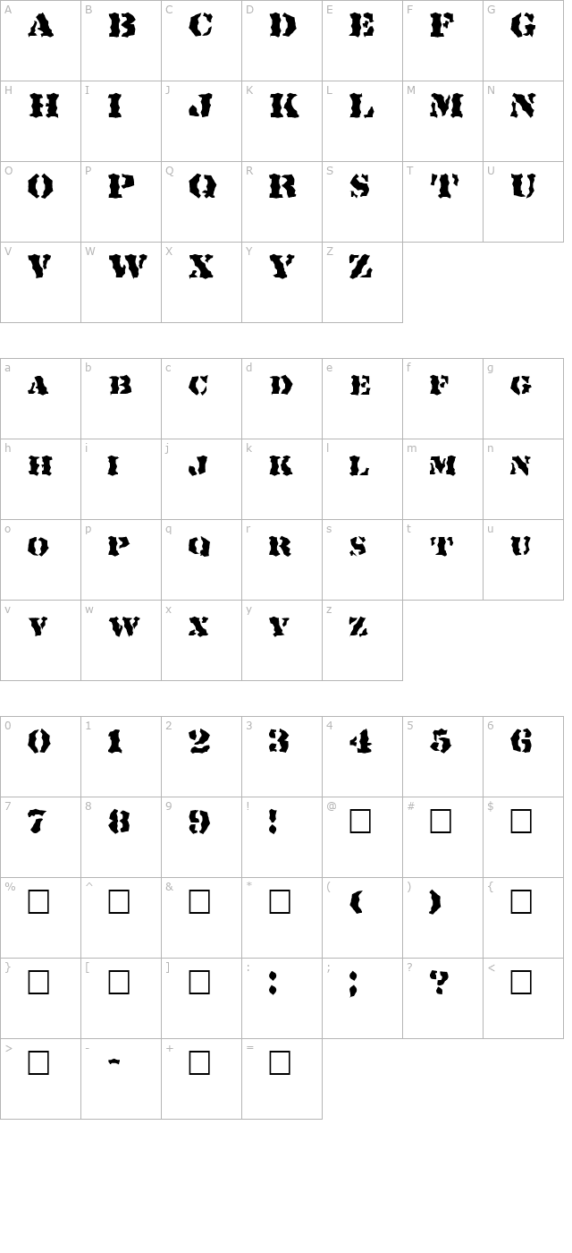 fz-wacky-18 character map