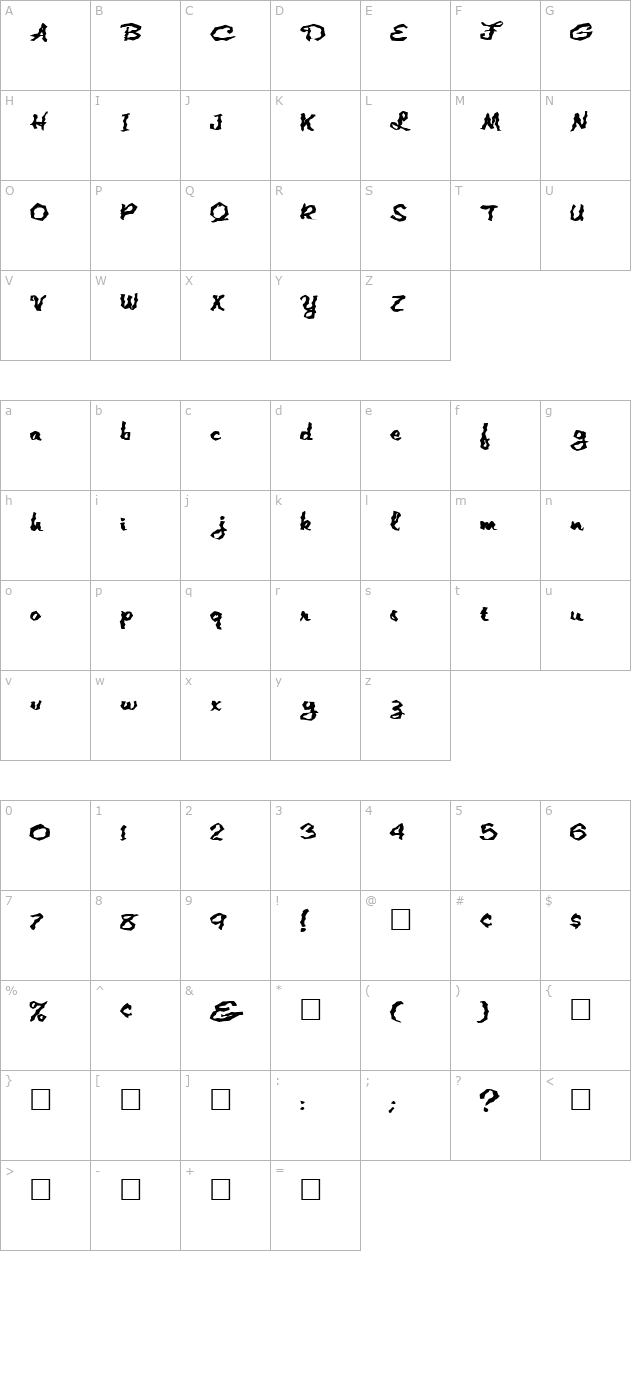 fz-wacky-2-ex character map