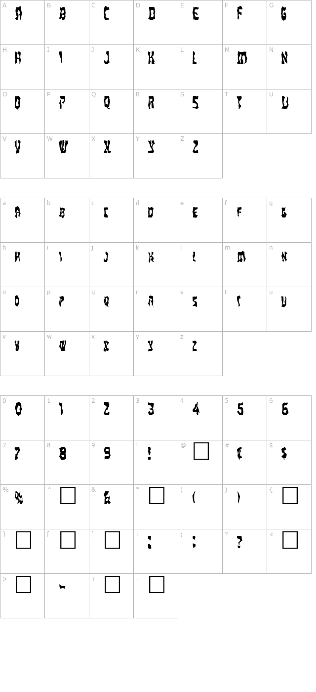 fz-wacky-22 character map