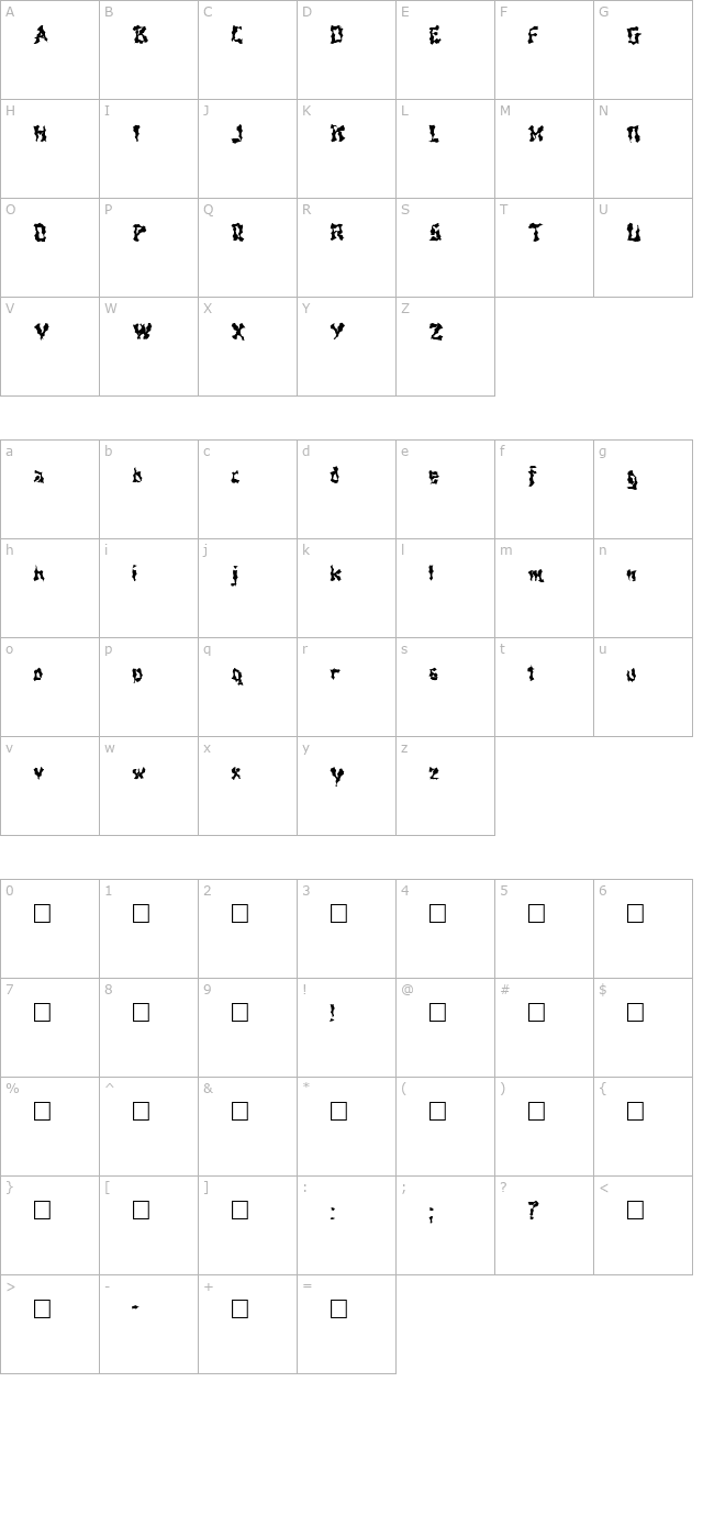 FZ WACKY 44 character map