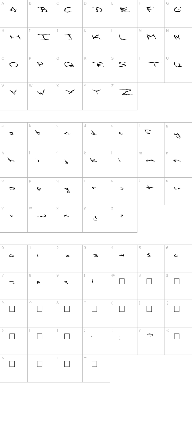 fz-wacky-58-ex character map