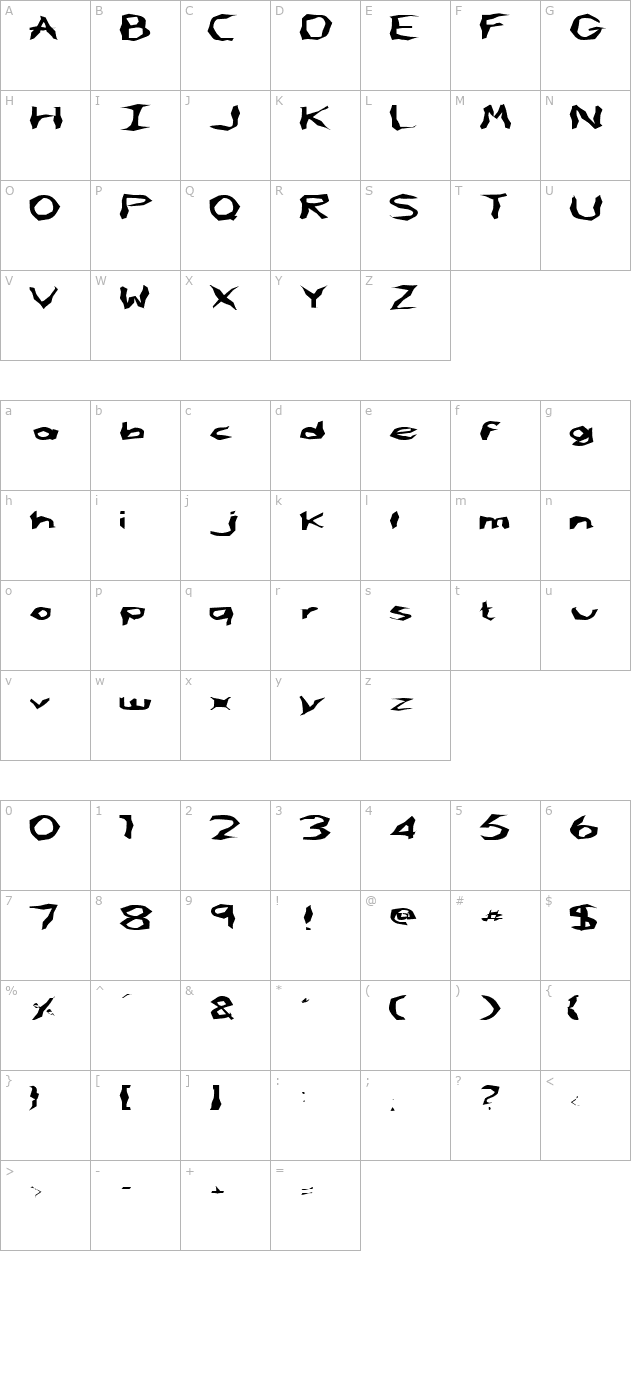 fz-wacky-61-ex character map