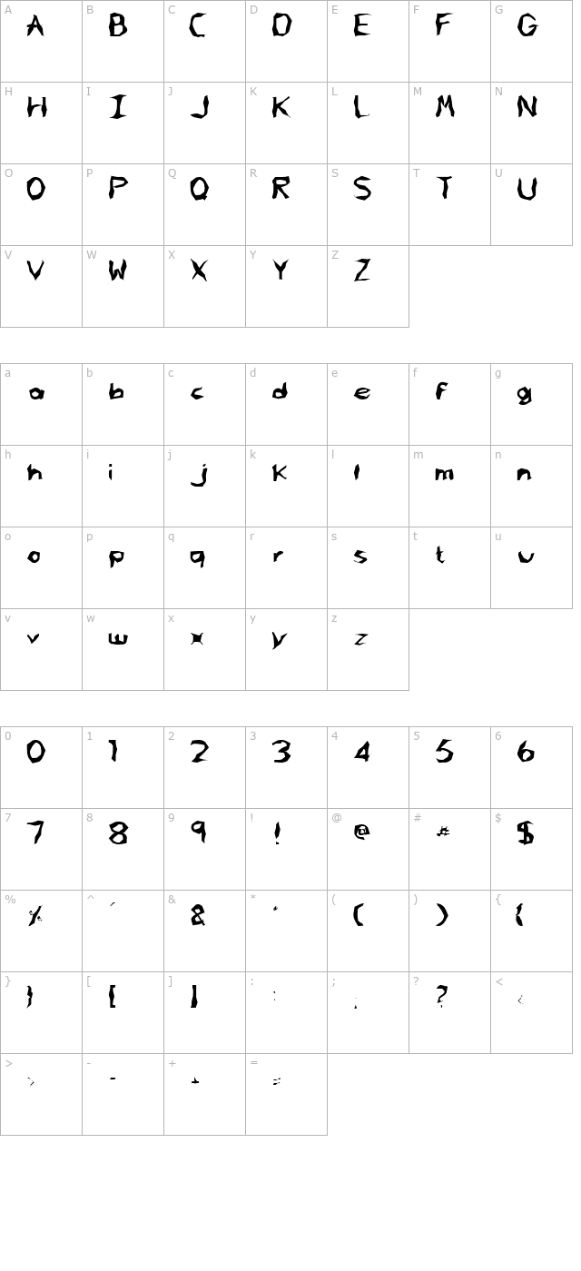 fz-wacky-61 character map