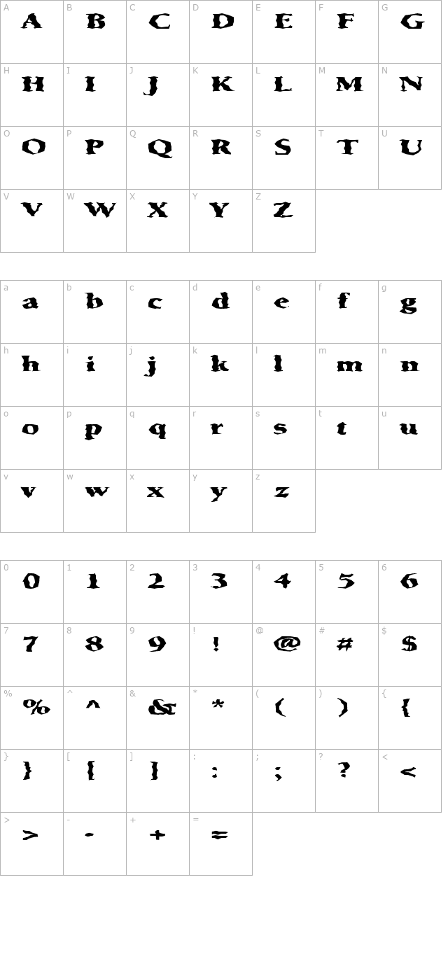 fz-wacky-66-ex character map