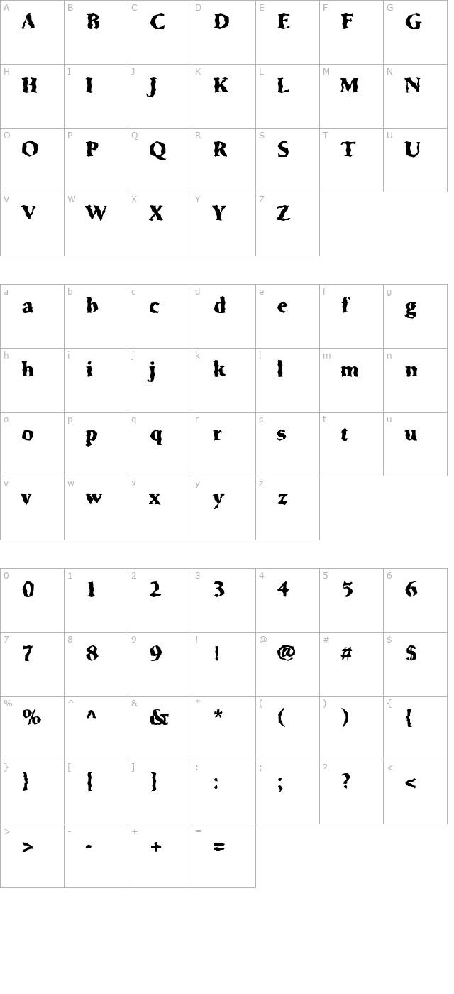 FZ WACKY 66 character map