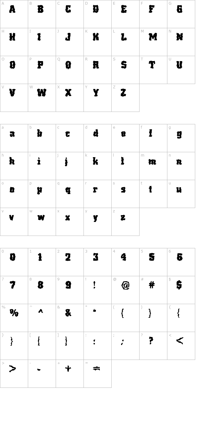 FZ WACKY 68 character map