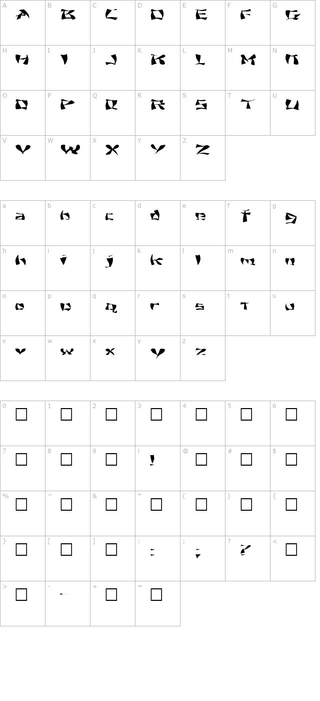 fz-warped-11-ex character map