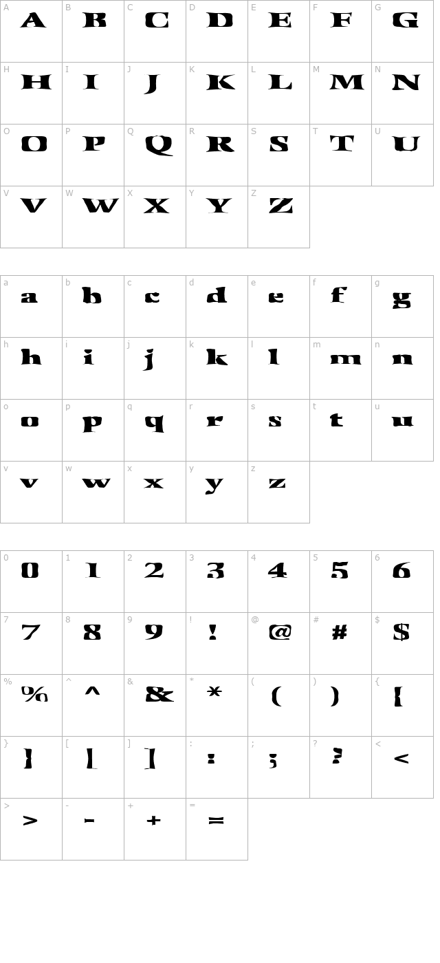 FZ WARPED 41 EX character map