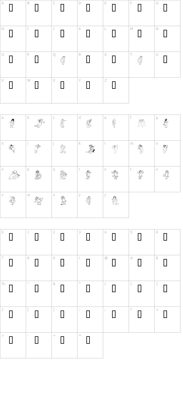 gabriels-angels character map