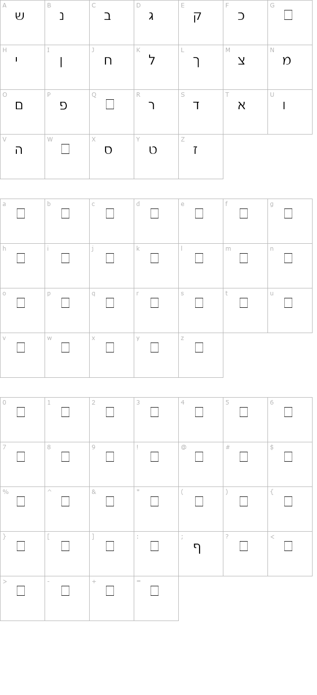 Gad Light Normal character map