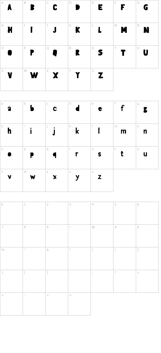 Gagaille Seconde character map