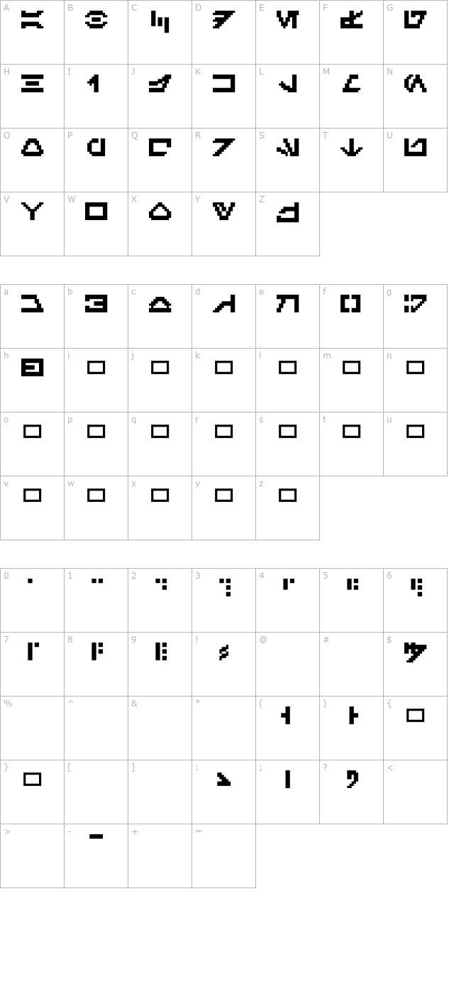 galactic-mini character map