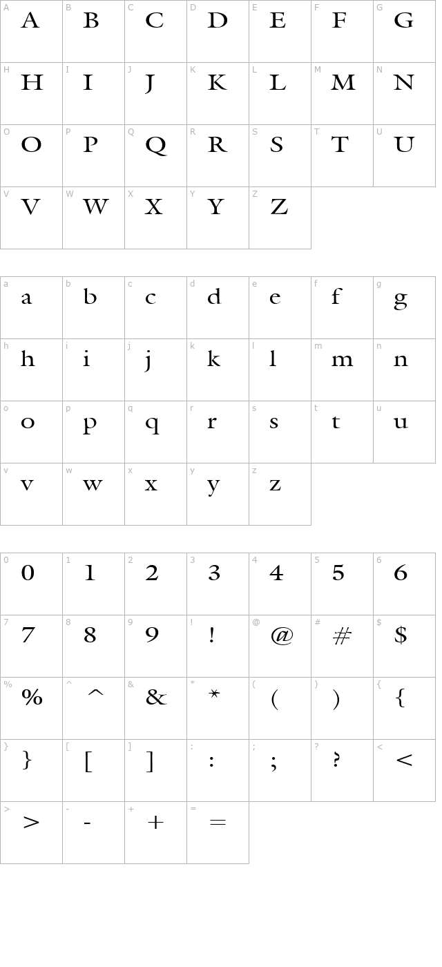 galant-wide-normal character map