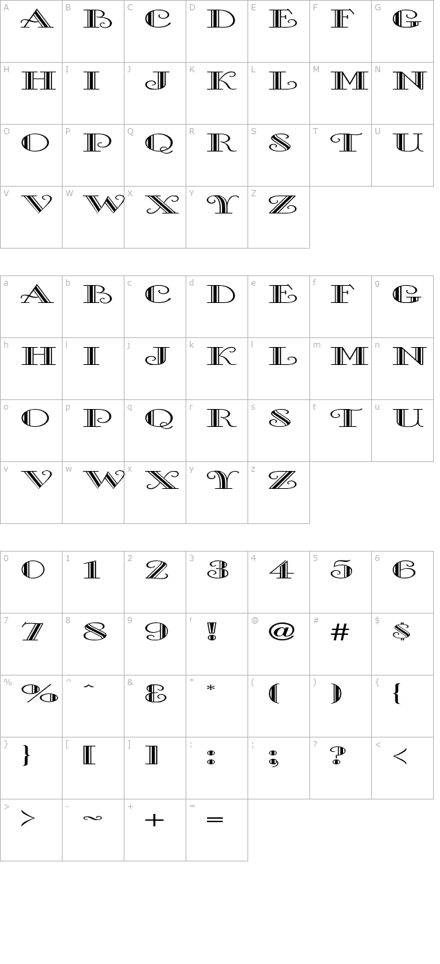 Gallery Wide Normal character map