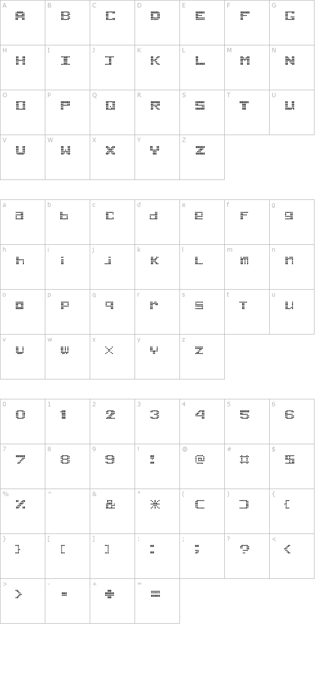 Game Power character map