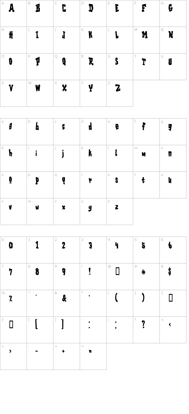 garage-shock character map