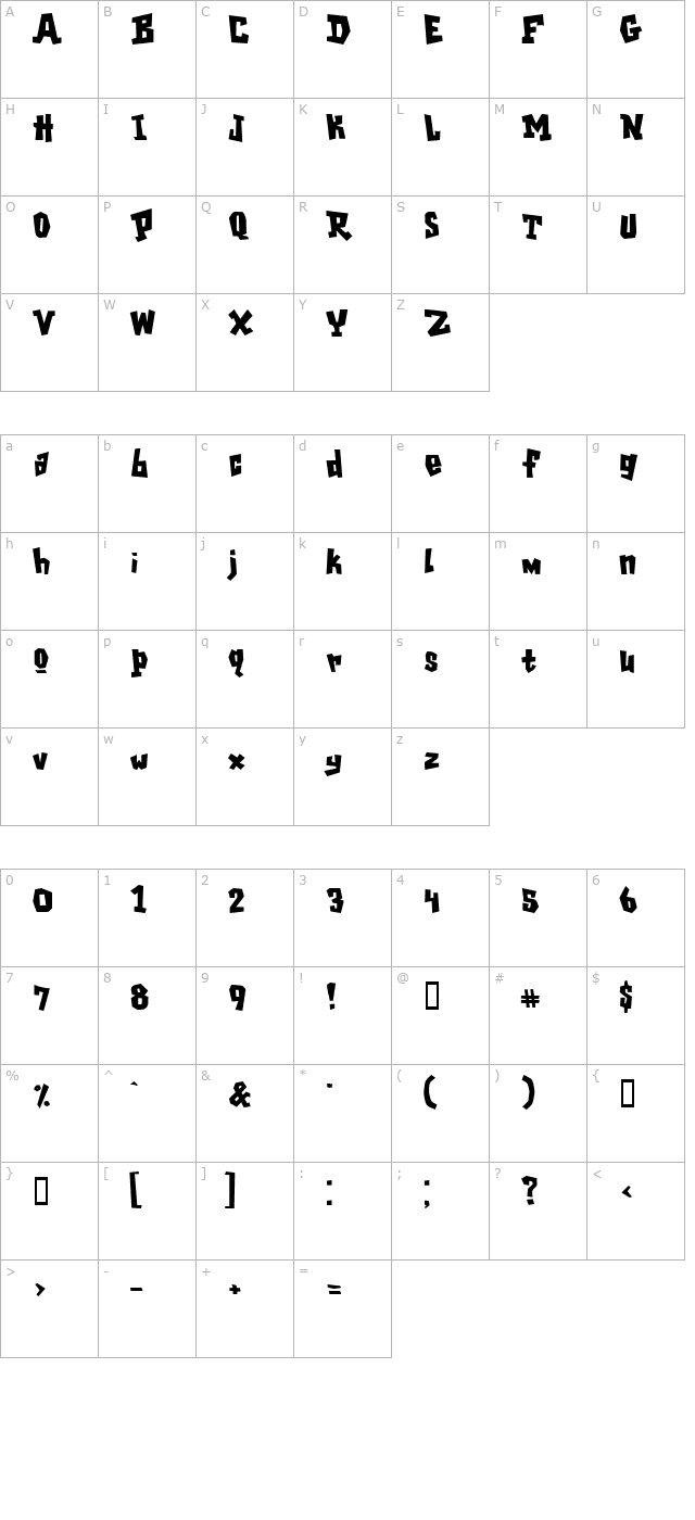 garageshock-heavy character map