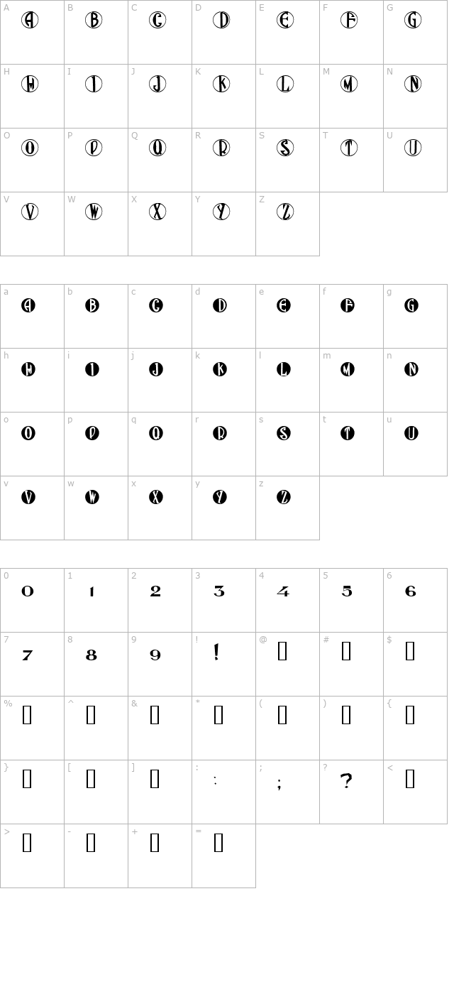 gatsby-caps character map