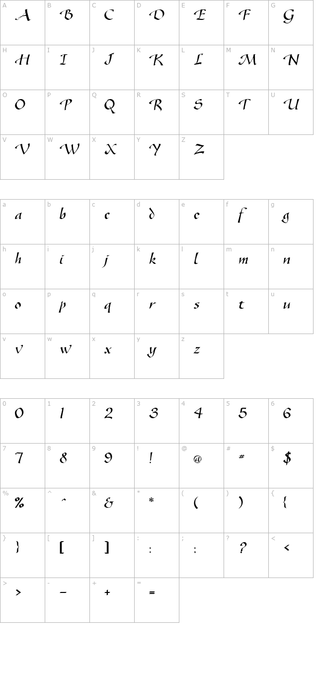 gazelleflf character map