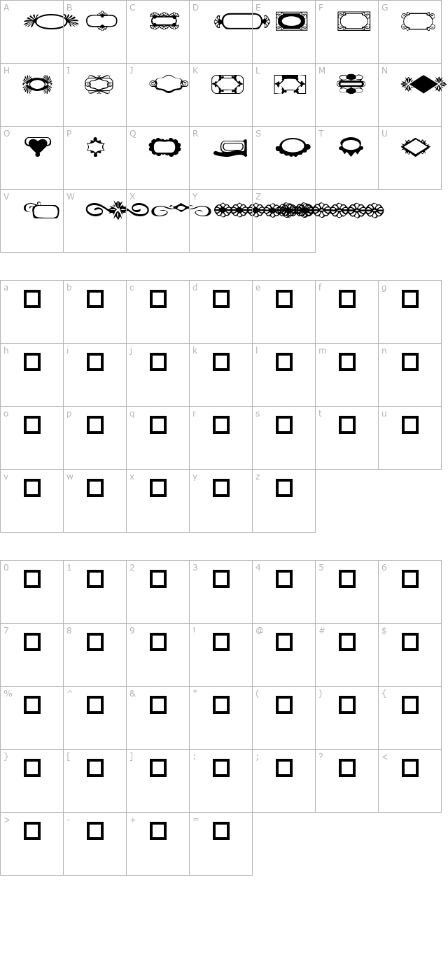 GCDesign Ding 2 character map